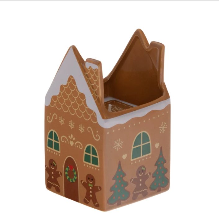 Christmas Morning Gingerbread House Icon Ceramic Candle Candles - Gothic & Alternative Gift - Haunted