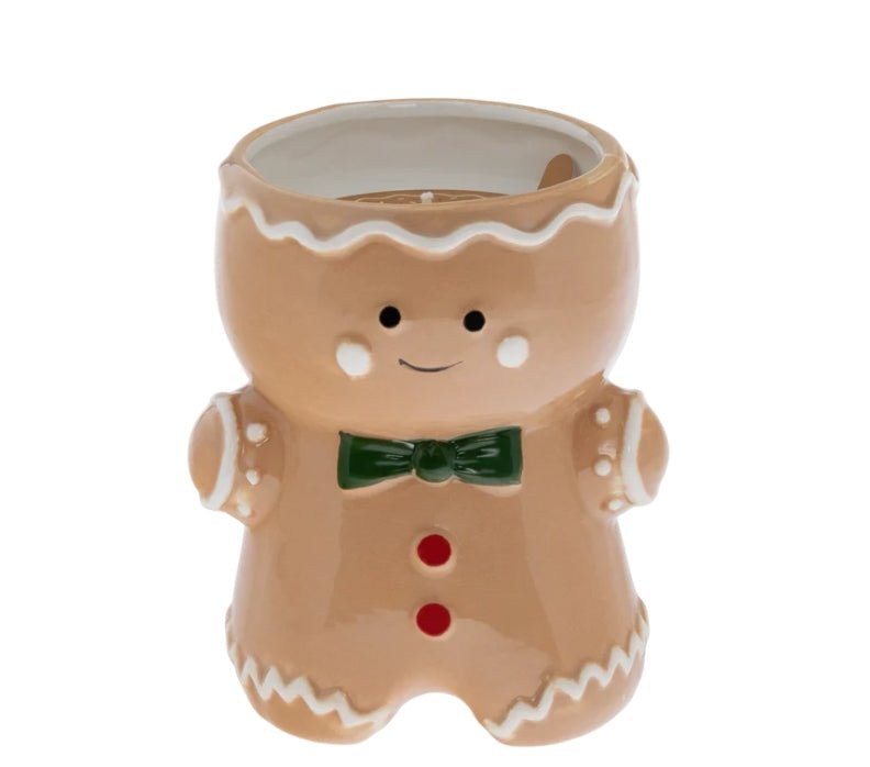 Christmas Morning Gingerbread Man Icon Ceramic Candle Candles - Gothic & Alternative Gift - Haunted
