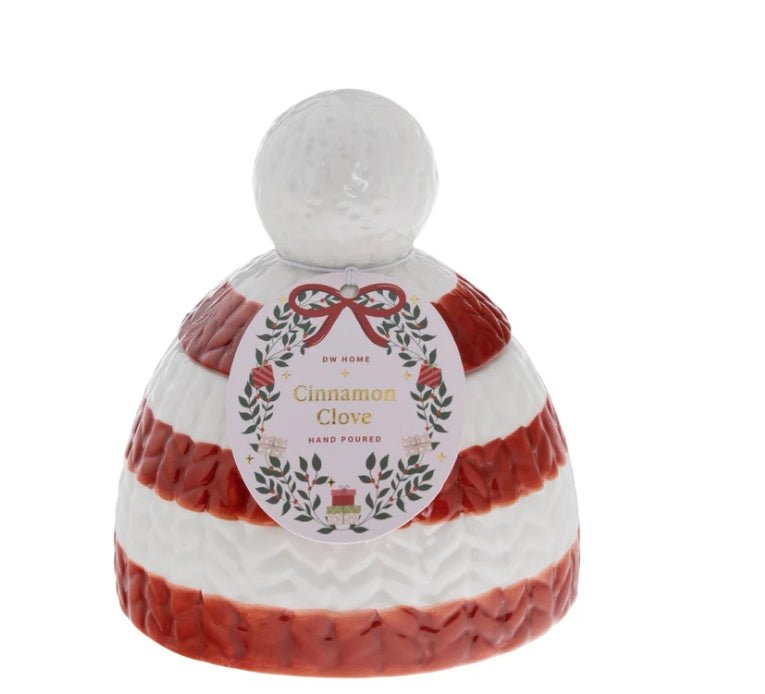 Cinnamon Clove Christmas Hat Beanie Icon Ceramic Candle Candles - Gothic & Alternative Gift - Haunted