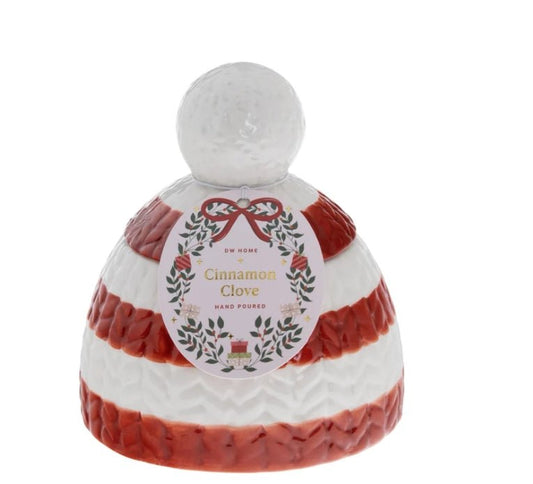 Cinnamon Clove Christmas Hat Beanie Icon Ceramic Candle Candles - Gothic & Alternative Gift - Haunted