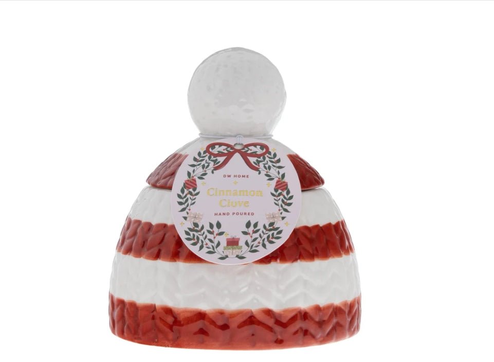 Cinnamon Clove Christmas Hat Beanie Icon Ceramic Candle Candles - Gothic & Alternative Gift - Haunted