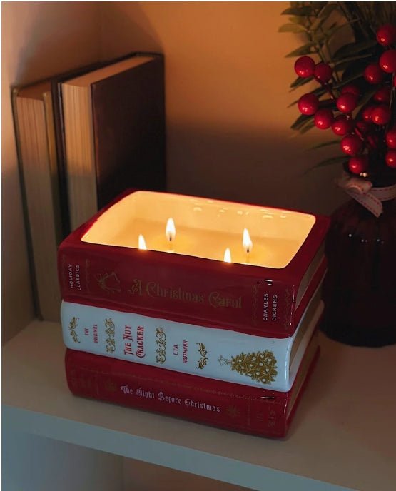 Cinnamon Clove Christmas Stories Icon Ceramic Candle Candles - Gothic & Alternative Gift - Haunted