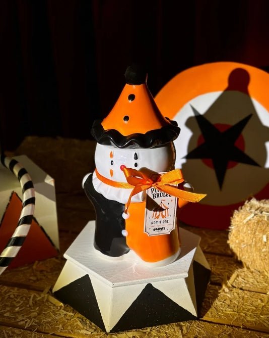 Circus Jester Pumpkin Brulee Candle Candles - Gothic & Alternative Gift - Haunted