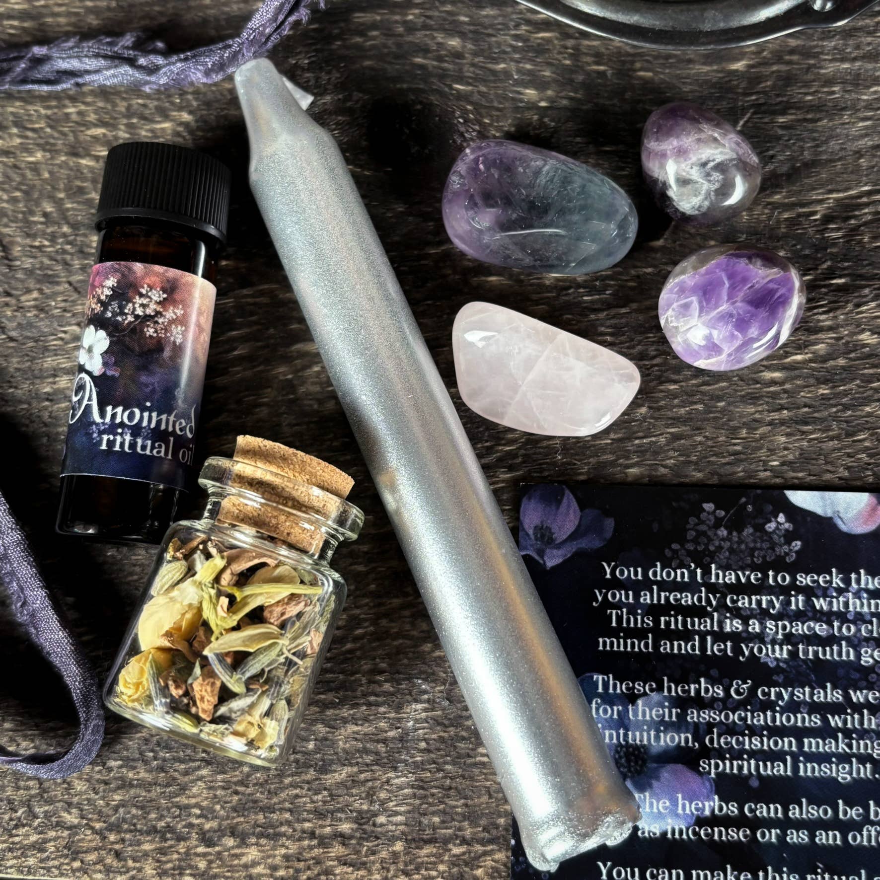 Clarity Spell Kit • Insight & Intuition Ritual • Witchcraft Crystals - Gothic & Alternative Gift - Haunted
