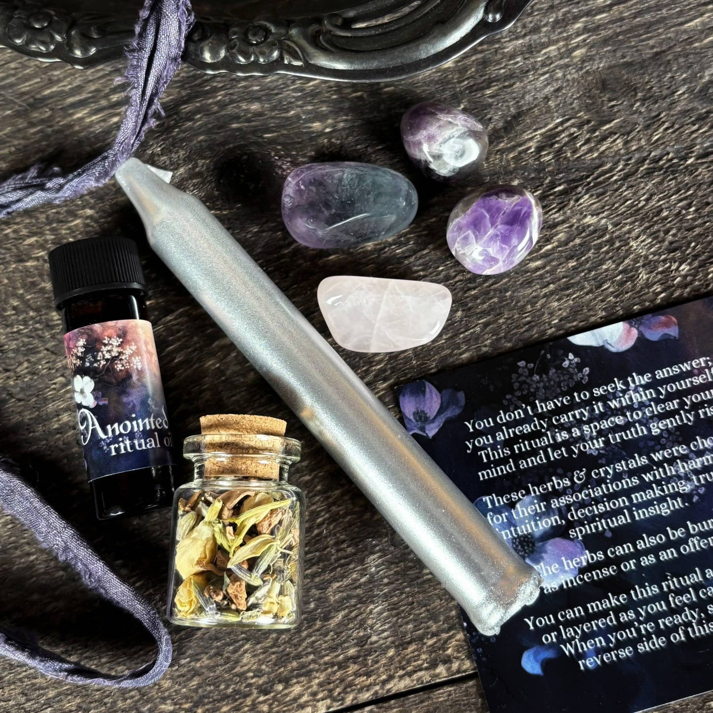 Clarity Spell Kit • Insight & Intuition Ritual • Witchcraft Crystals - Gothic & Alternative Gift - Haunted
