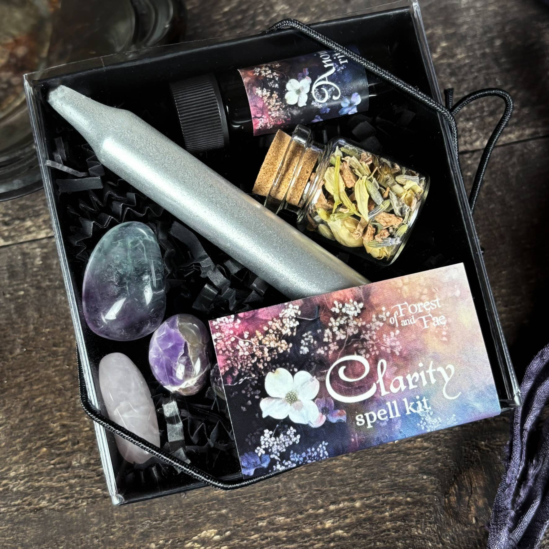 Clarity Spell Kit • Insight & Intuition Ritual • Witchcraft Crystals - Gothic & Alternative Gift - Haunted