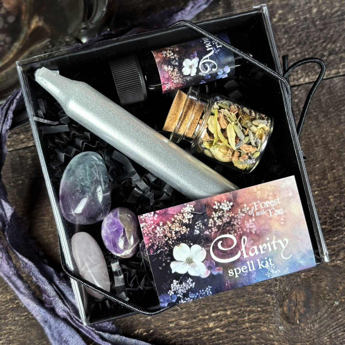 Clarity Spell Kit • Insight & Intuition Ritual • Witchcraft Crystals - Gothic & Alternative Gift - Haunted