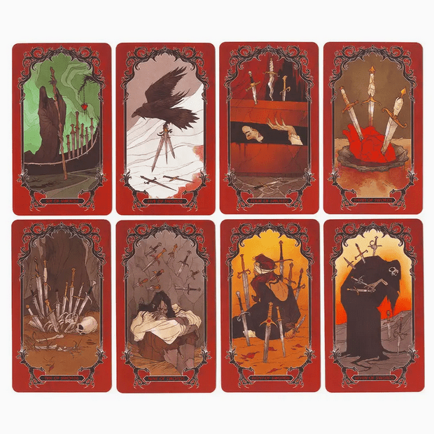 Classic Dark Horror Tarot Deck Witch Supplies - Gothic & Alternative Gift - Haunted