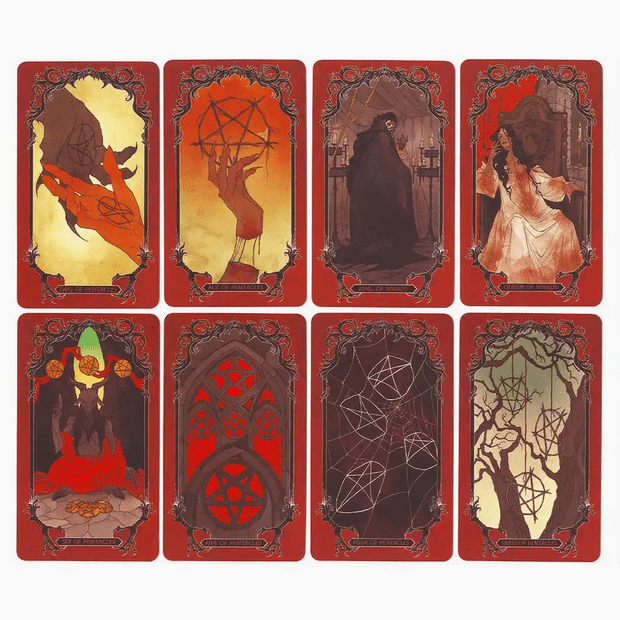 Classic Dark Horror Tarot Deck Witch Supplies - Gothic & Alternative Gift - Haunted