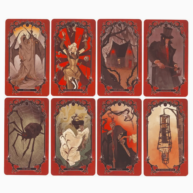 Classic Dark Horror Tarot Deck Witch Supplies - Gothic & Alternative Gift - Haunted