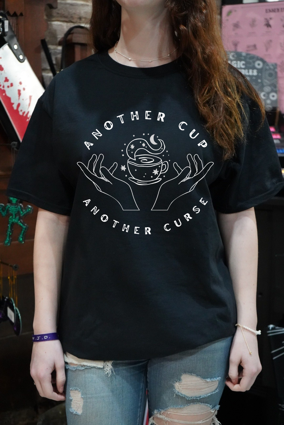 Another Coffee Another Curse Unisex T-Shirt-Black