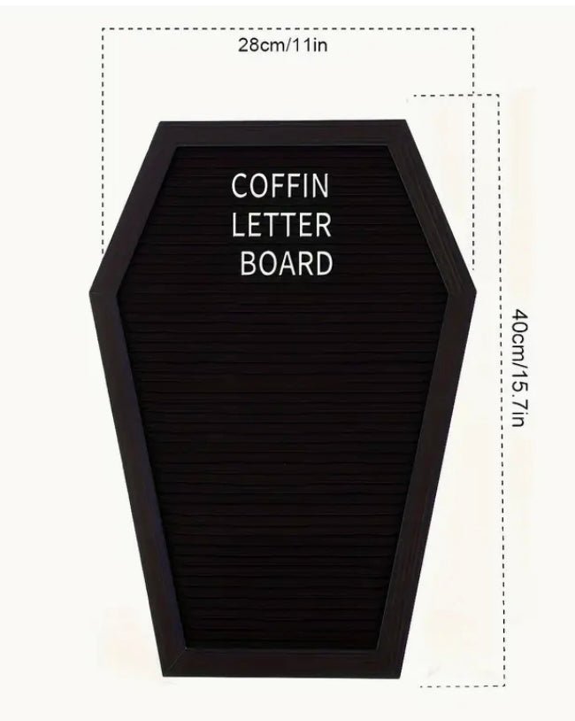 Coffin letter board Home Decor - Gothic & Alternative Gift - Haunted