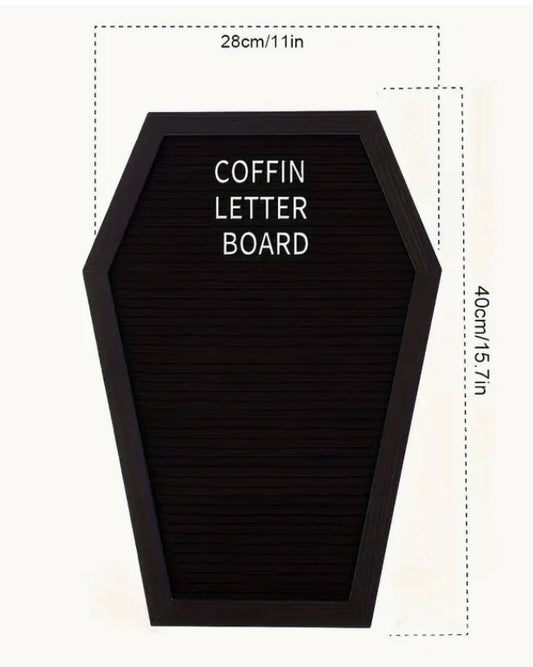 Coffin letter board Home Decor - Gothic & Alternative Gift - Haunted