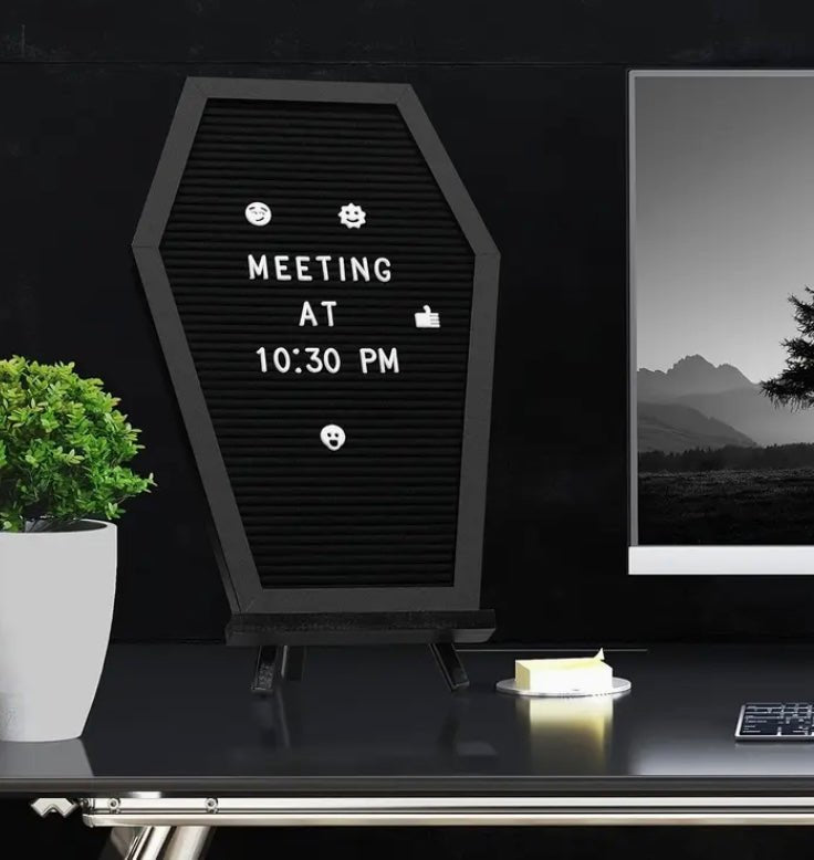 Coffin letter board Home Decor - Gothic & Alternative Gift - Haunted