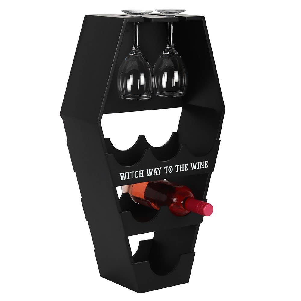 Coffin Wine Rack wine rack - Gothic & Alternative Gift - Haunted