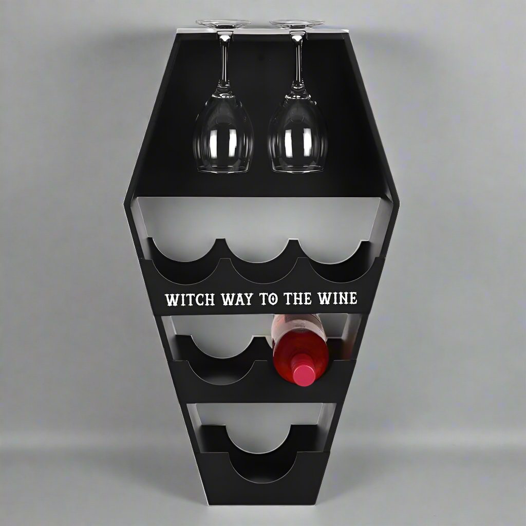 Coffin Wine Rack wine rack - Gothic & Alternative Gift - Haunted