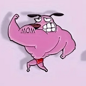 Courage the Cowardly Dog Enamel Pin two for $10.50 Accessories - Gothic & Alternative Gift - Haunted