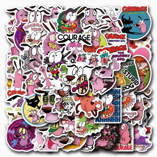 Courage the Cowardly Dog Stickers 2 for $1 Stickers - Gothic & Alternative Gift - Haunted