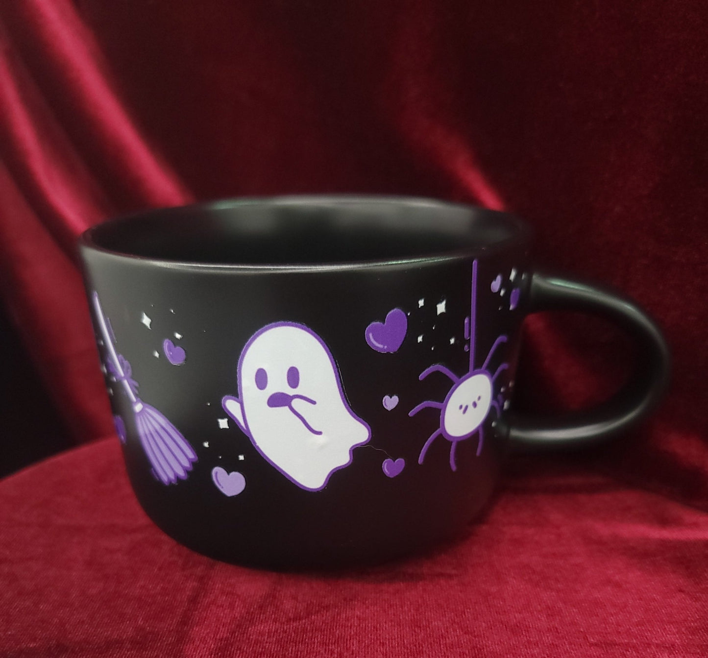 Creepy Cute Coffee Mug Ghost, Cat, Bat, Skull Drinkware - Gothic & Alternative Gift - Haunted