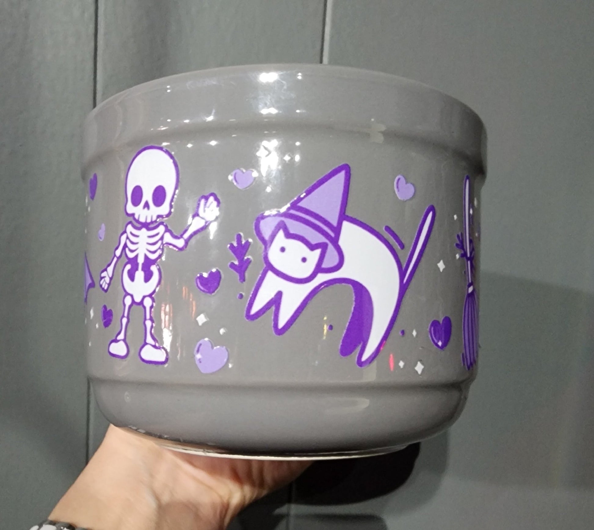 Creepy Cute Coffee Mug Grey Drinkware - Gothic & Alternative Gift - Haunted