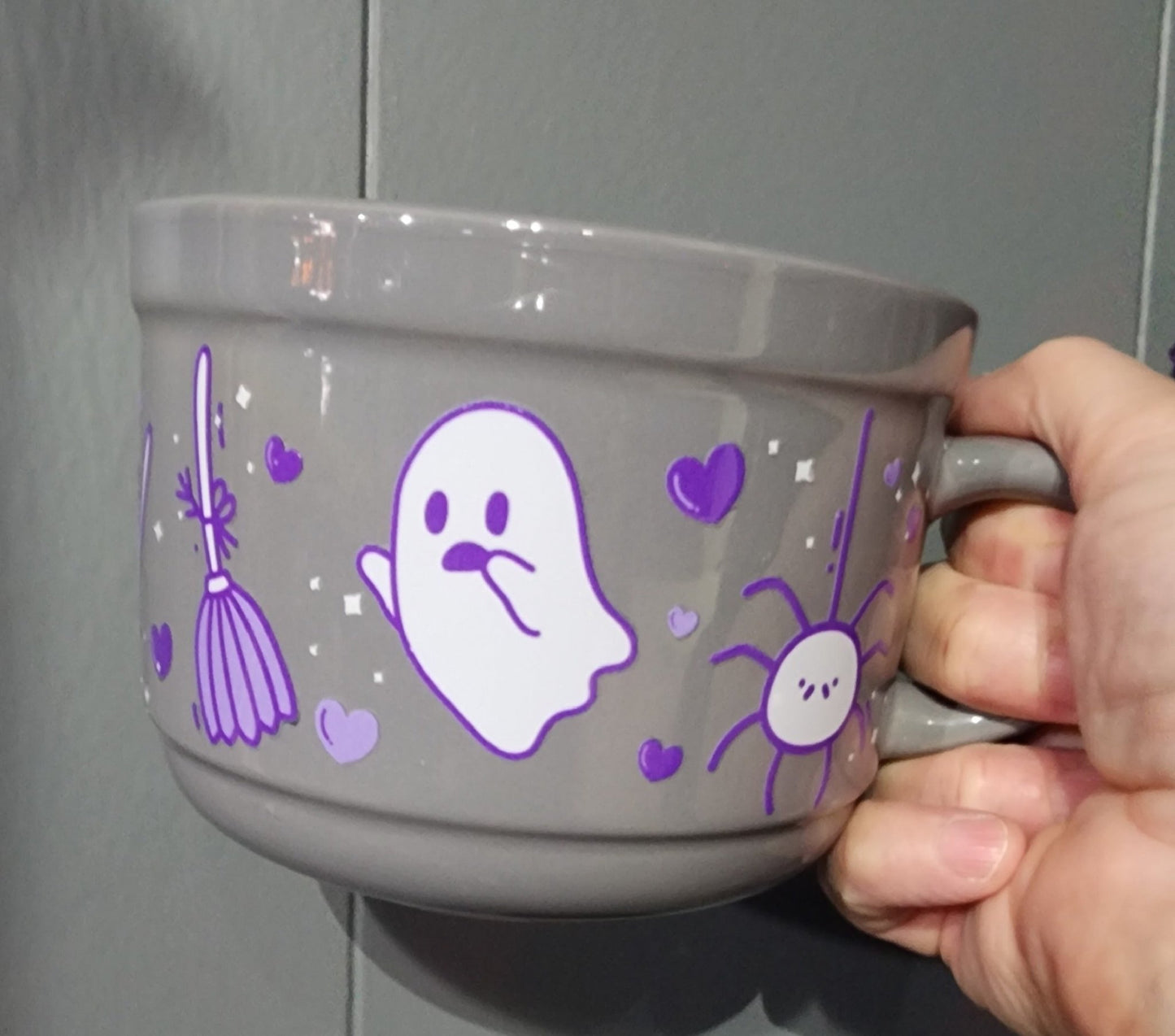 Creepy Cute Coffee Mug Grey Drinkware - Gothic & Alternative Gift - Haunted