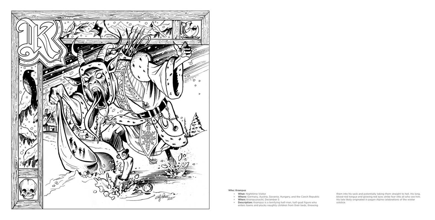 Creepy Krampus Coloring Book by: Paperback; 64 pages / English - Gothic & Alternative Gift - Haunted