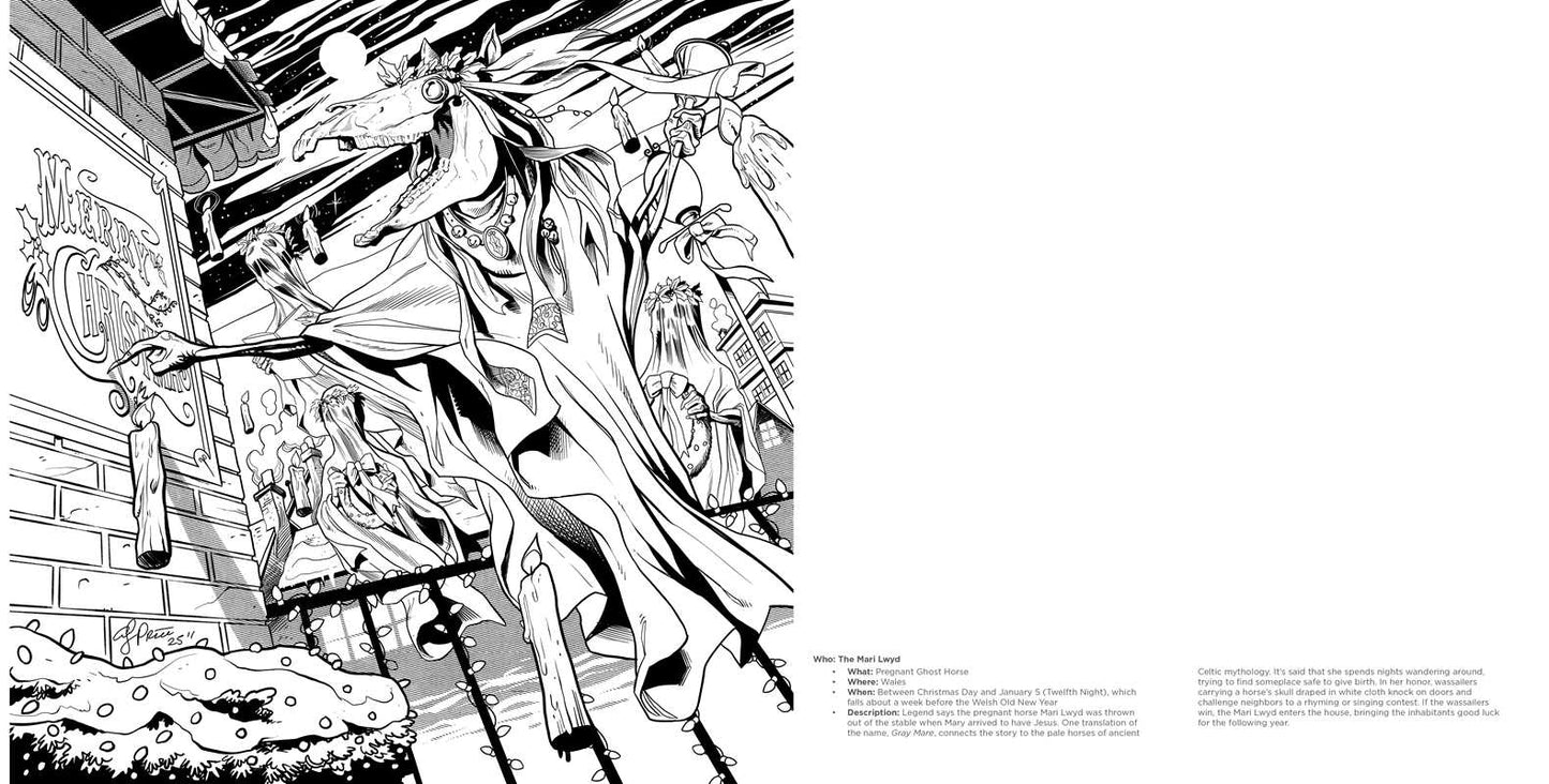 Creepy Krampus Coloring Book by: Paperback; 64 pages / English - Gothic & Alternative Gift - Haunted