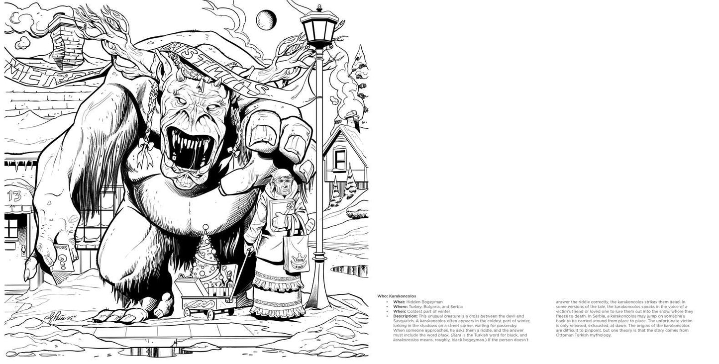 Creepy Krampus Coloring Book by: Paperback; 64 pages / English - Gothic & Alternative Gift - Haunted