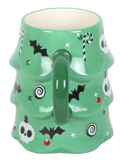 Creepy Skull Christmas Tree Mug - Gothic & Alternative Gift - Haunted