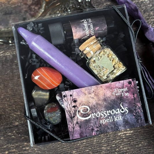 Crossroads Spell Kit • Liminal Space Work • Witchcraft Crystals - Gothic & Alternative Gift - Haunted
