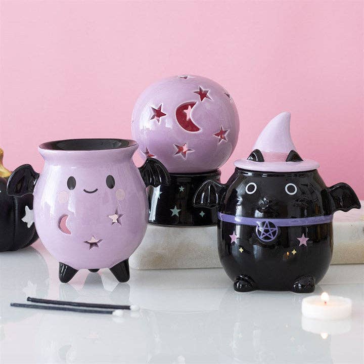Crystal Ball Tealight Candle and Incense Cone Holder incense - Gothic & Alternative Gift - Haunted