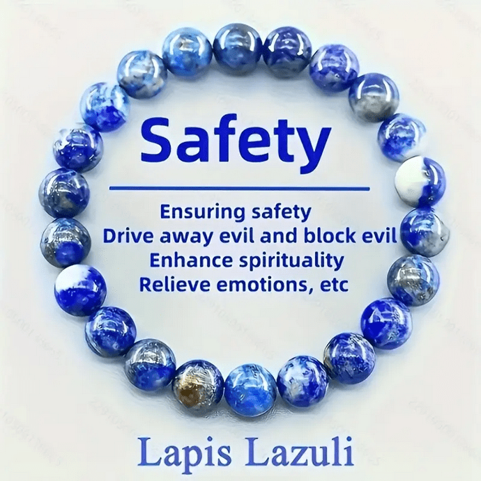 Crystal Intention Lapis Lazuli Safety Bracelet Crystals - Gothic & Alternative Gift - Haunted