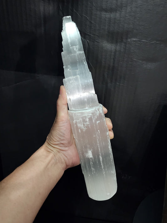 Crystal Selenite Tower Extra Large Crystals - Gothic & Alternative Gift - Haunted