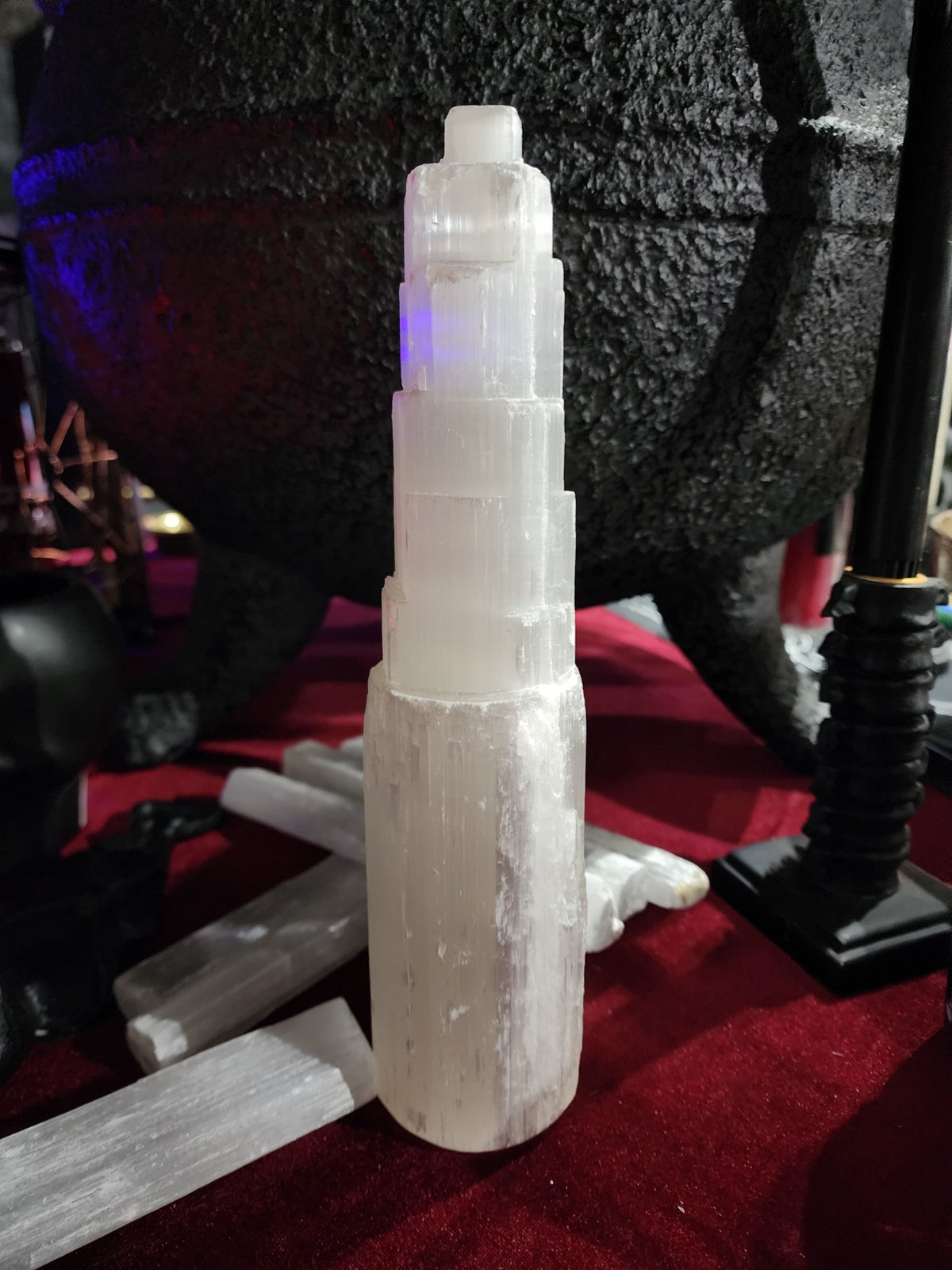 Crystal Selenite Tower Large Crystals - Gothic & Alternative Gift - Haunted