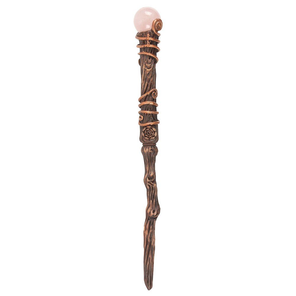 Crystal Wand in a Pouch Quartz, Aventurine, Obsidian Crystal - Gothic & Alternative Gift - Haunted