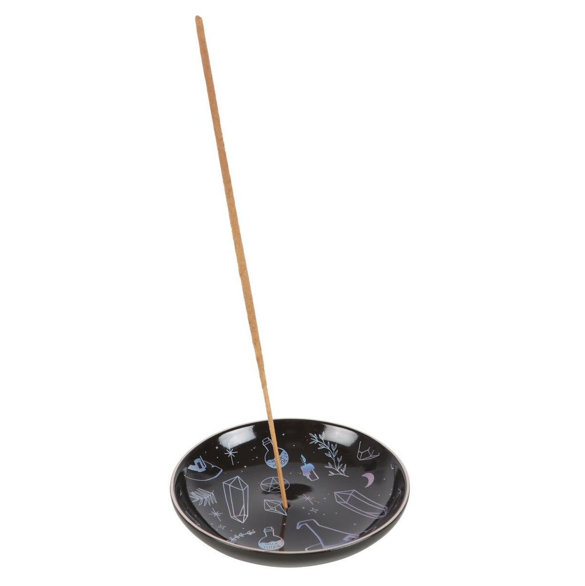 Crystal Witch Incense Stick Holder Burner Plate Dish Incense - Gothic & Alternative Gift - Haunted