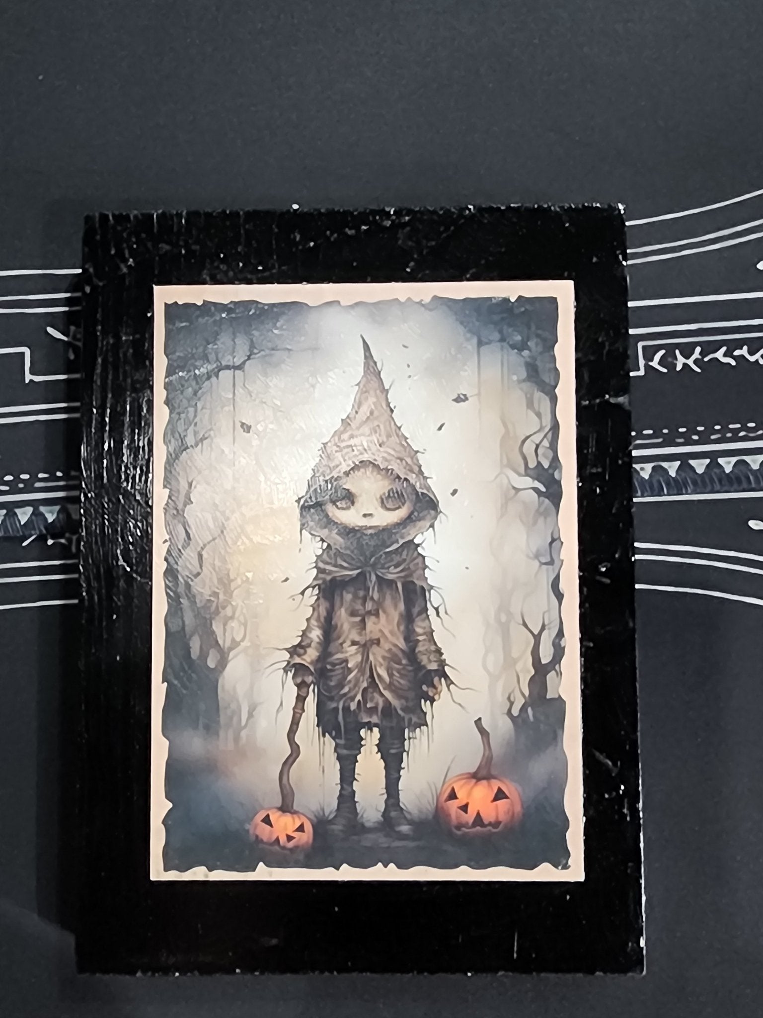 Cursed Creepy Children Print on Wood Wall Hanging - Gothic & Alternative Gift - Haunted