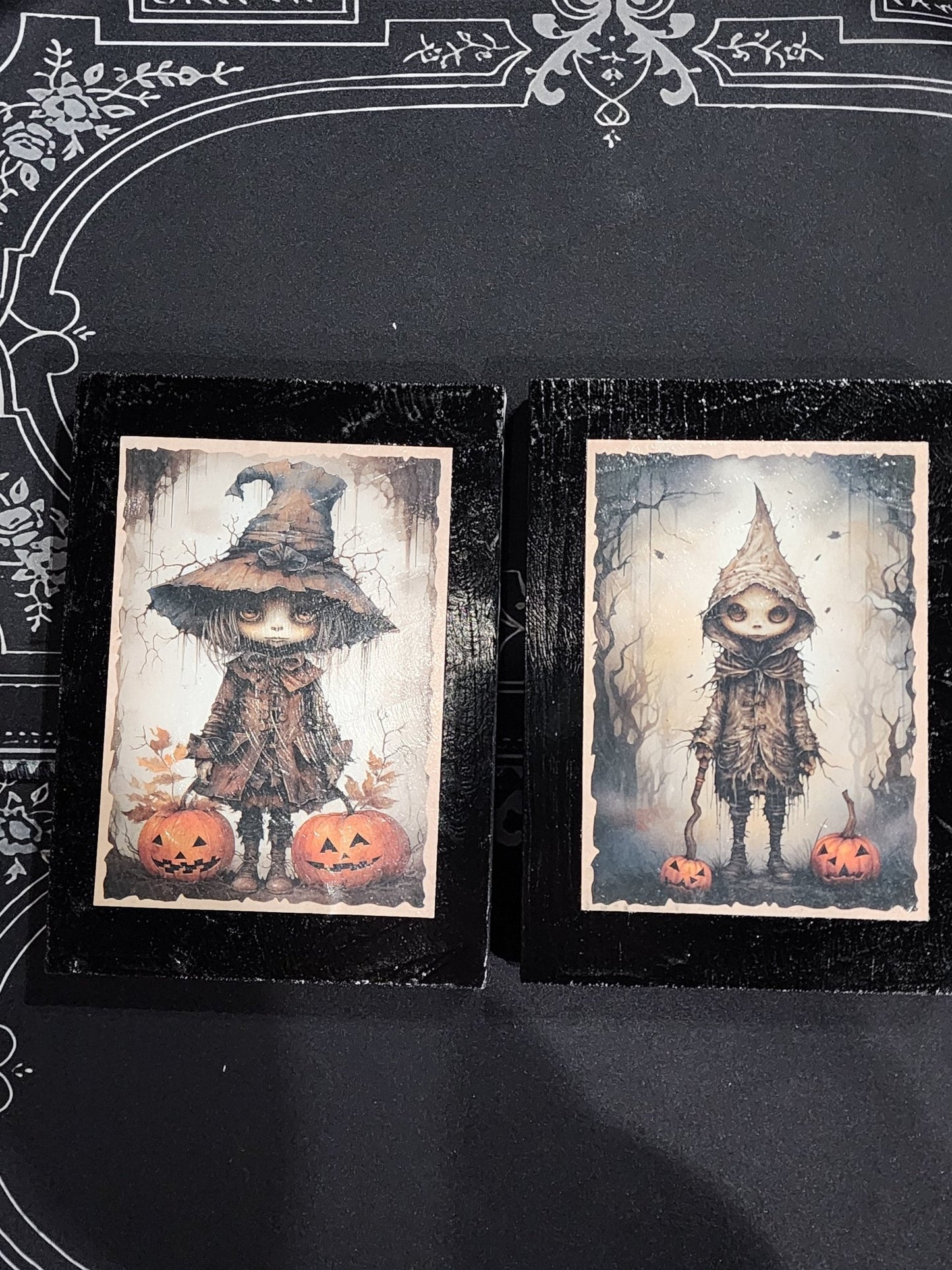Cursed Creepy Children Print on Wood Wall Hanging - Gothic & Alternative Gift - Haunted