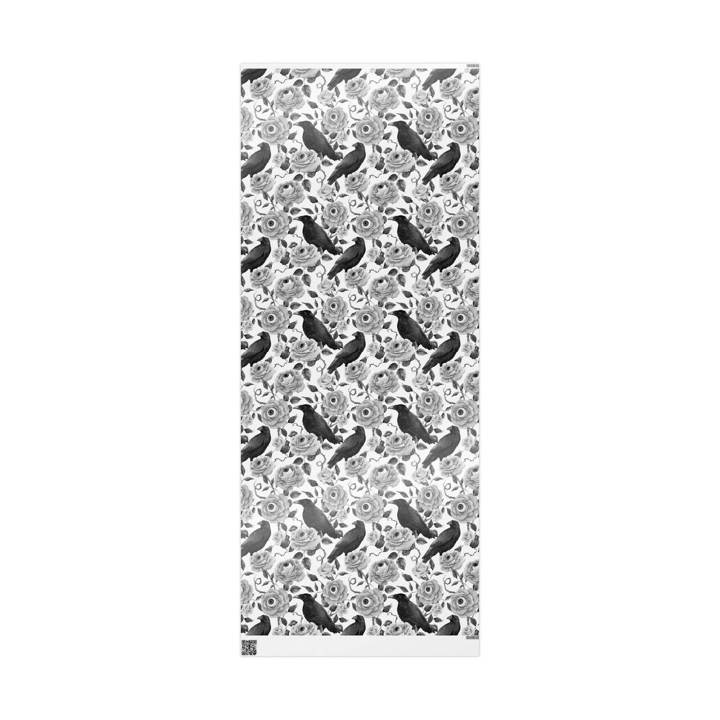 Watchful Eyeball and Raven Spooky Gift Wrapping Paper Roll