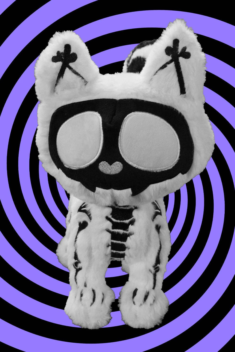 Ghost Kitty Plush Toy Skeleton Cat Gothic