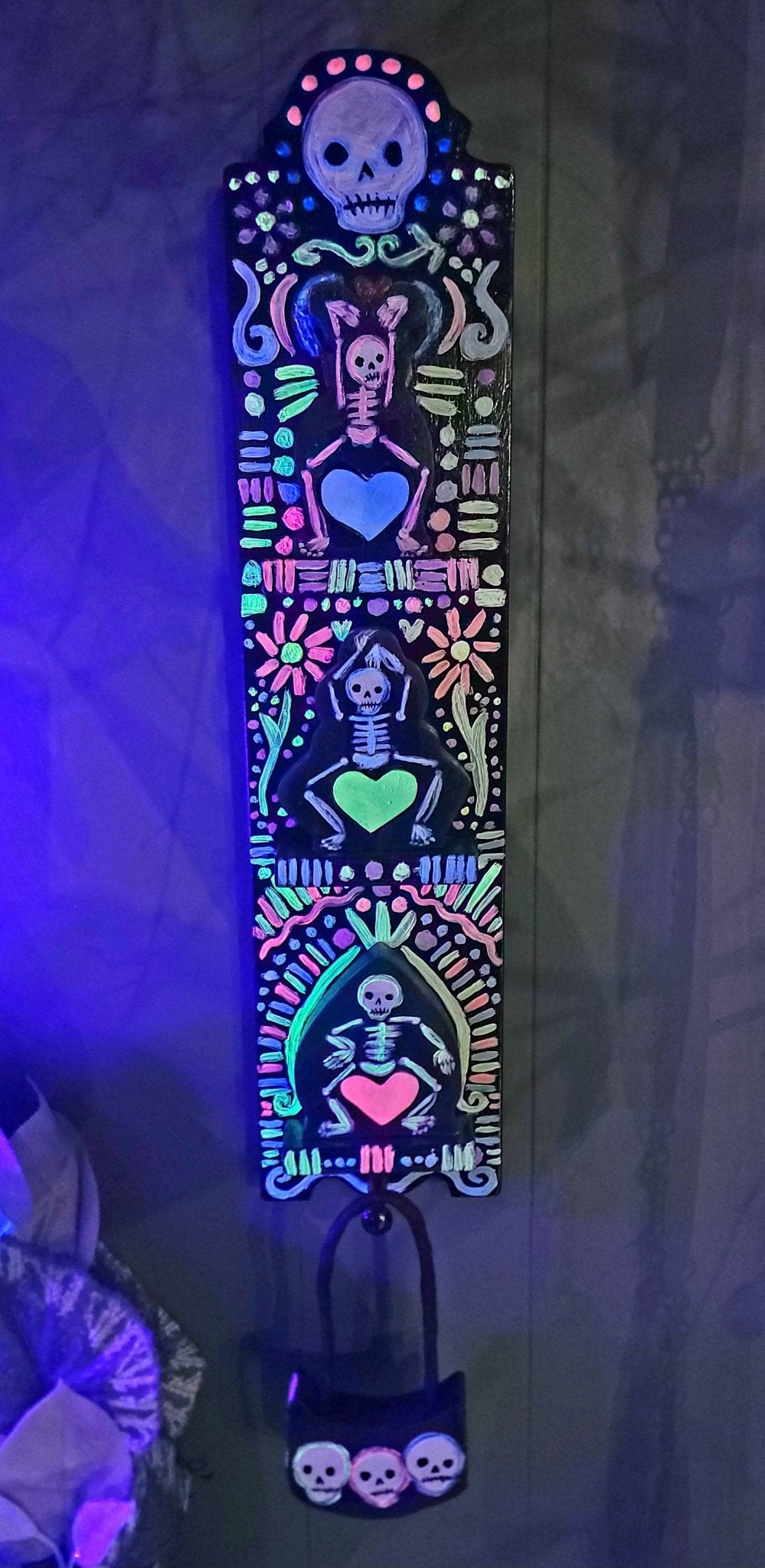 Dancing Skeleton Wall Plaque - Gothic & Alternative Gift - Haunted