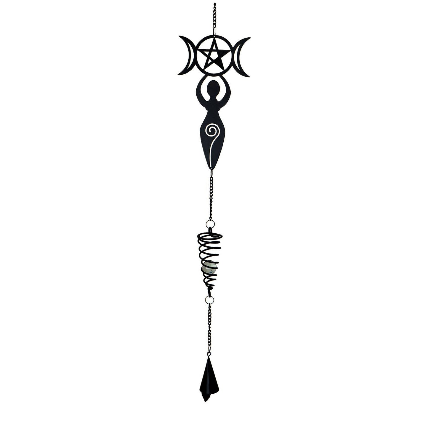 Danu Goddess Metal Hanging Outdoor Decoration Wind Chime Sun Catcher Witch Supplies - Gothic & Alternative Gift - Haunted