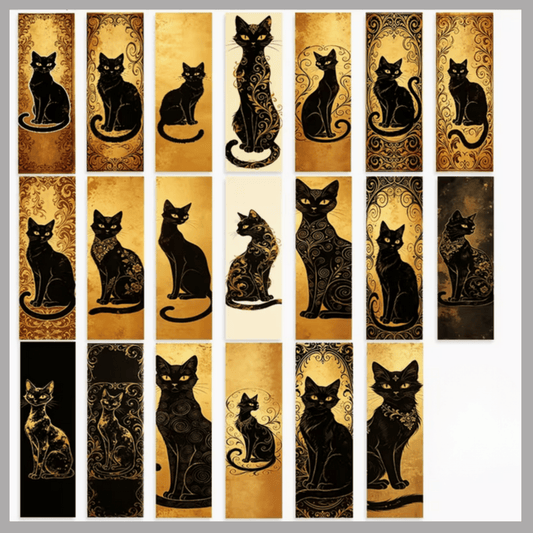 Dark Fantasy Cat Bookmark Books - Gothic & Alternative Gift - Haunted