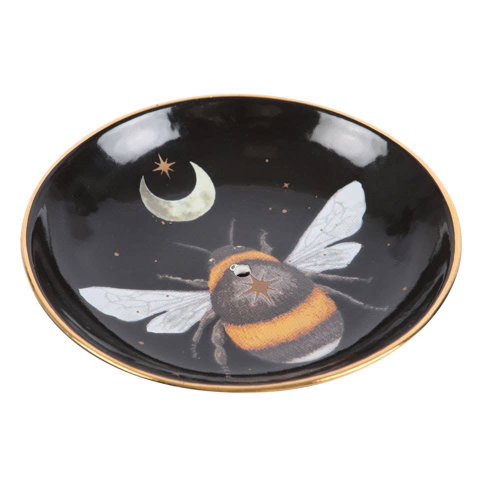 Dark Forest Bee Ceramic Incense Dish Incense Holders, - Gothic & Alternative Gift - Haunted