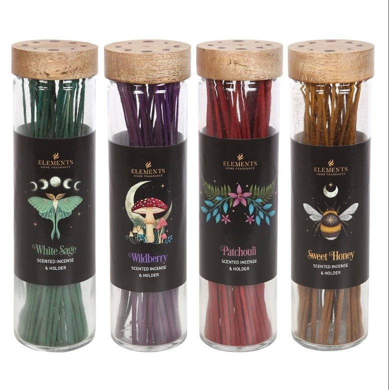 Dark Forest Incense Sticks with holder White Sage, Wild berry, Honey, Patchouli Incense and Incense Holders,Incense, - Gothic & Alternative Gift - Haunted