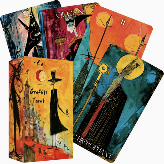 Dark Graffiti Deluxe Tarot Card Deck Witch Supplies - Gothic & Alternative Gift - Haunted