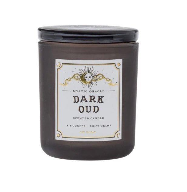 Dark Oud Mystic Oracle Gothic Glass Candle Candles - Gothic & Alternative Gift - Haunted