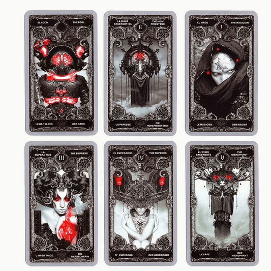 Dark Tarot Card Deck Deluxe Goth Vampire Large Witch Supplies - Gothic & Alternative Gift - Haunted