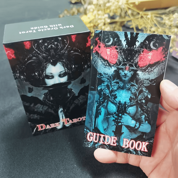 Dark Tarot Card Deck Deluxe Goth Vampire Large Witch Supplies - Gothic & Alternative Gift - Haunted