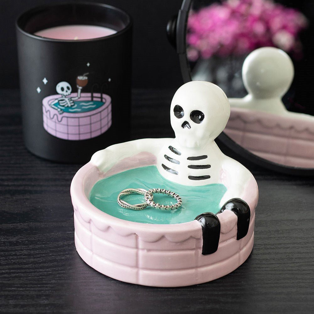 Dead Cool Skeleton Swimming Pool Trinket Dish Home Decor - Gothic & Alternative Gift - Haunted